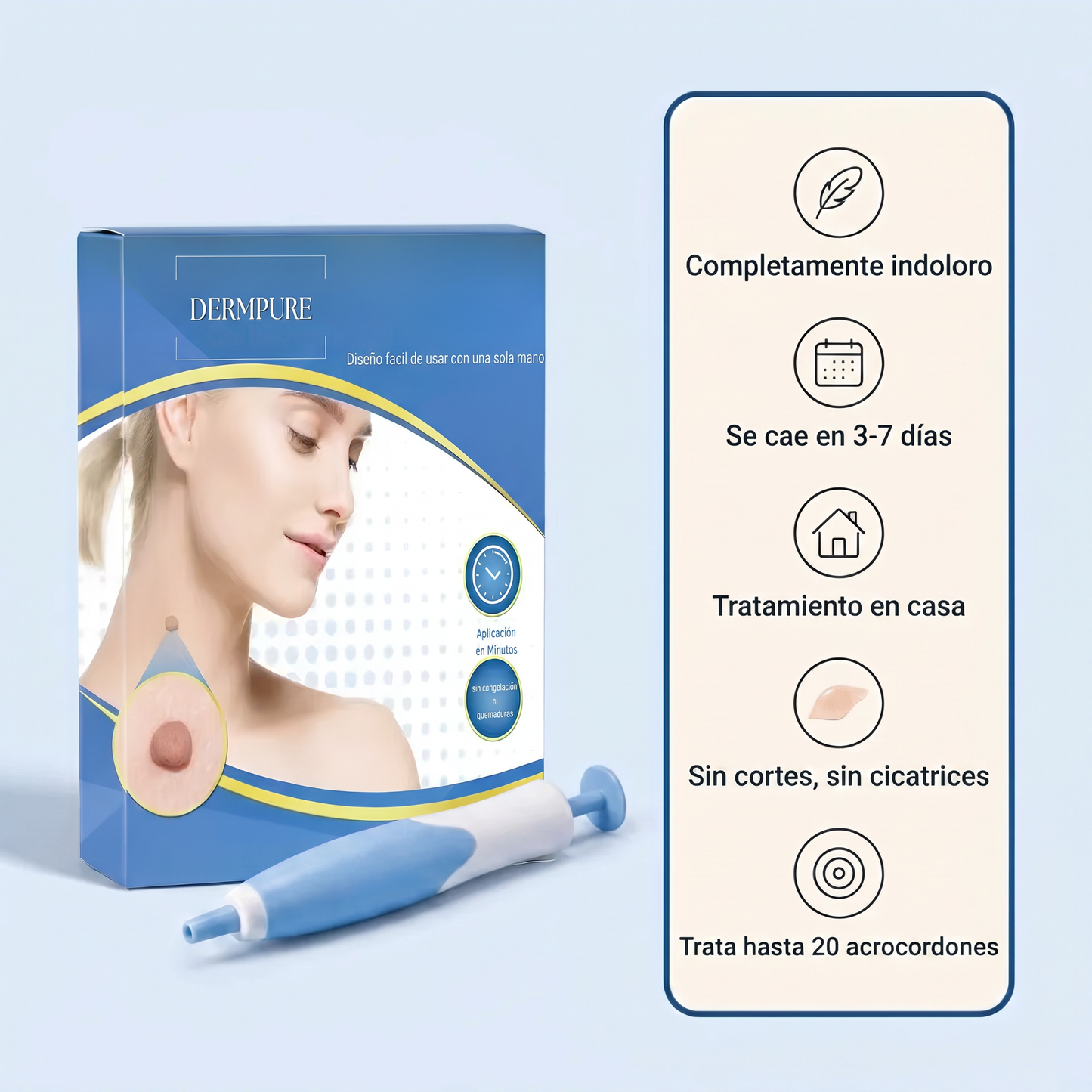 Kit para eliminar acrocordones sin dolor